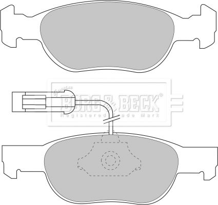 BORG & BECK Комплект тормозных колодок, дисковый тормоз BBP1418